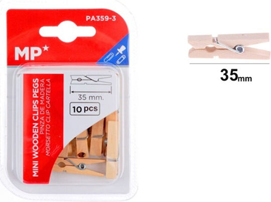Madrid Papel Holz Wäscheklammern 10Stück