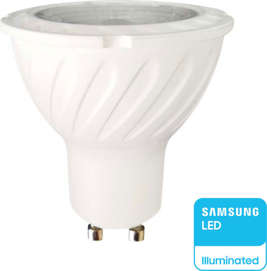 V-TAC Vt-277 LED Bulb 6W 80mm for Socket GU10 and Shape MR16 Warm White 445lm