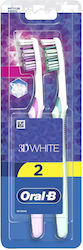 Oral-B 3D White 35 1+1 Zahnbürste Mittel Purple...