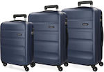 Roll Road Flex Set of Suitcases Navy Blue Set 3pcs