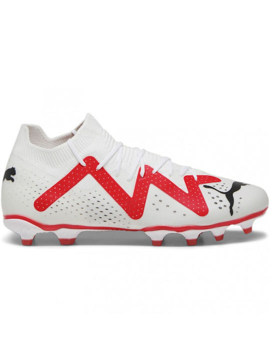 Puma Future Match FG/AG Ψηλά Ποδοσφαιρικά Παπούτσια με Τάπες White / Black / Fire Orchid