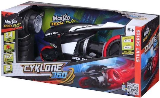 Maisto Tech New Version Cyclone 360 Τηλεκατευθυνόμενη Μοτοσυκλέτα Stunt Μαύρο