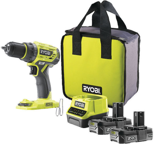 Ryobi R18DD7-220S Δραπανοκατσάβιδο Μπαταρίας Brushless 18V 2x2Ah