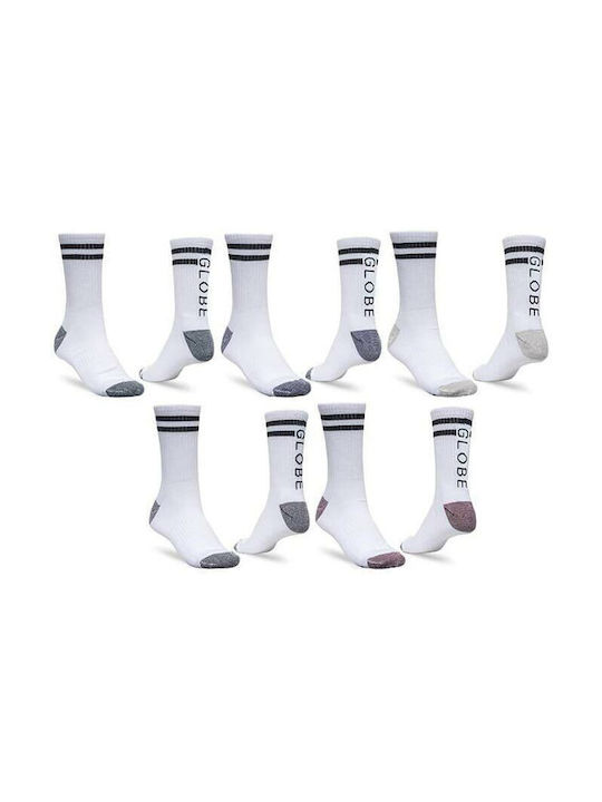 Globe Socks White 5Pack