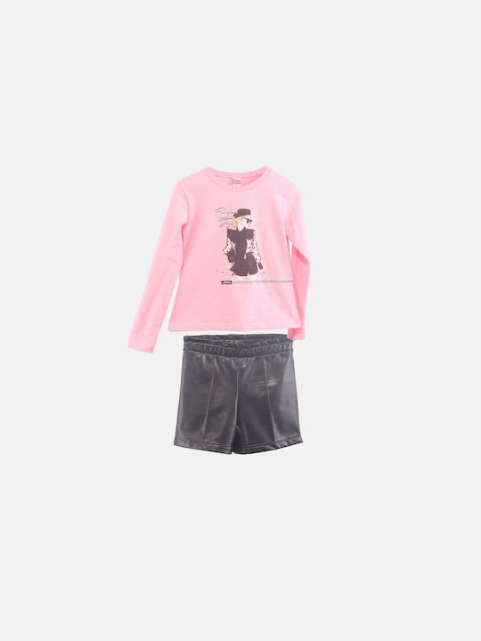 Joyce Kinder Set mit Shorts Winter 2Stück Rosa