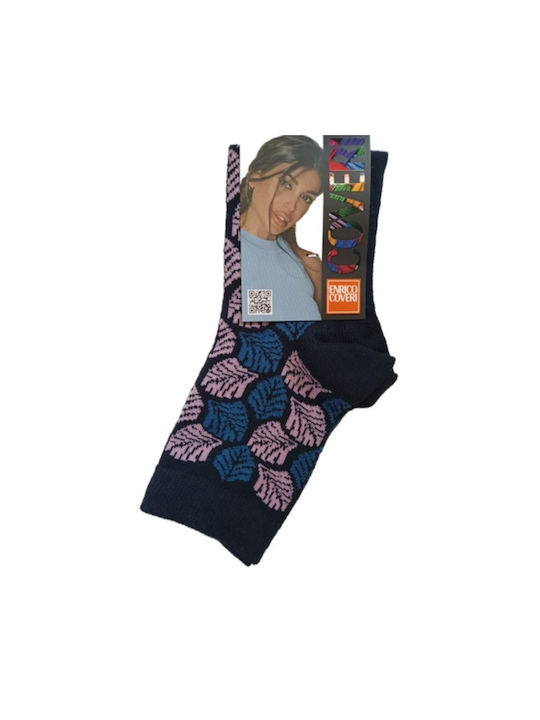 Enrico Coveri Damen Socken Blau 1Pack