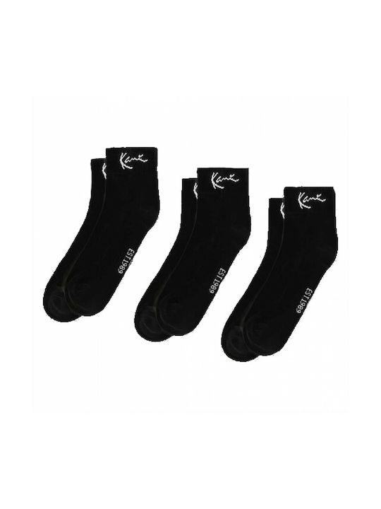 Karl Kani Men's Solid Color Socks Black 3Pack