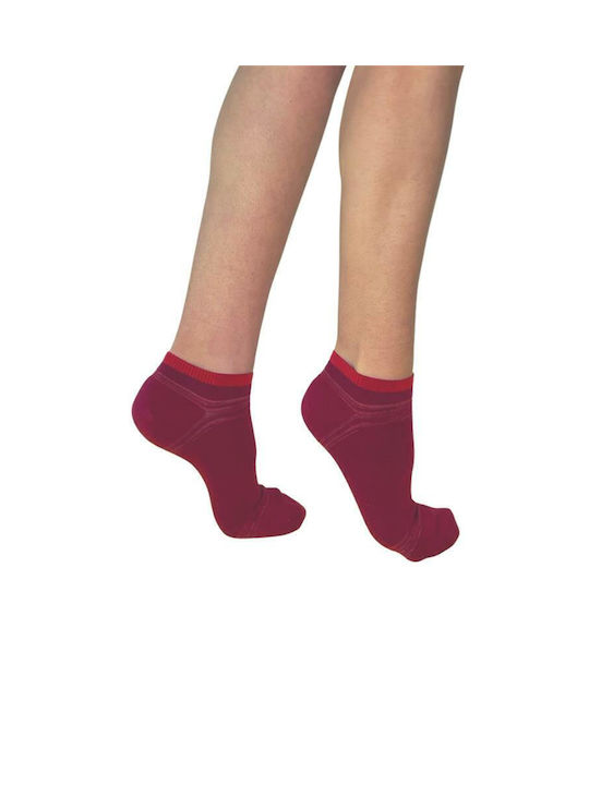 Inizio Γυναικείες Μονόχρωμες Κάλτσες Μπορντό