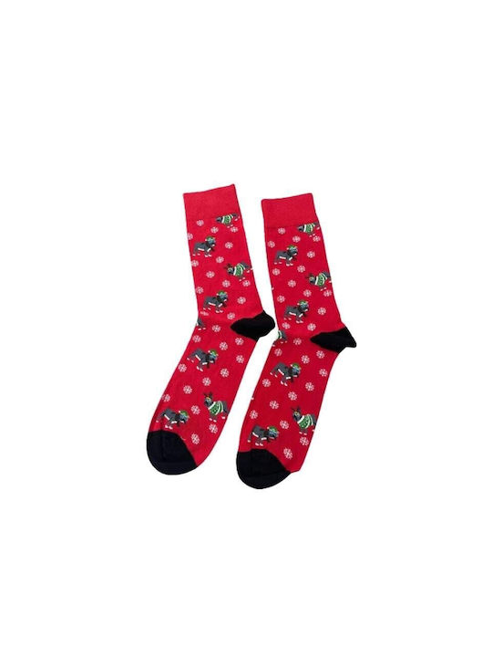 Ekmen Men's Christmas Socks Red