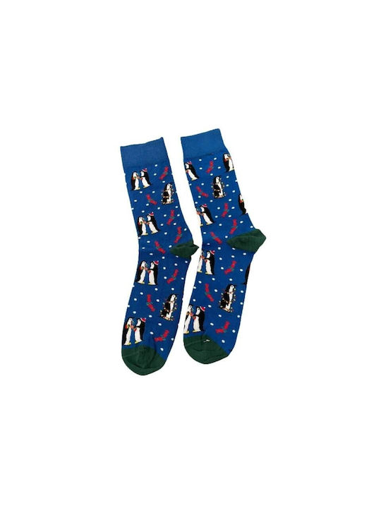 Ekmen Ανδρικές Χριστουγεννιάτικες Κάλτσες Μπλε