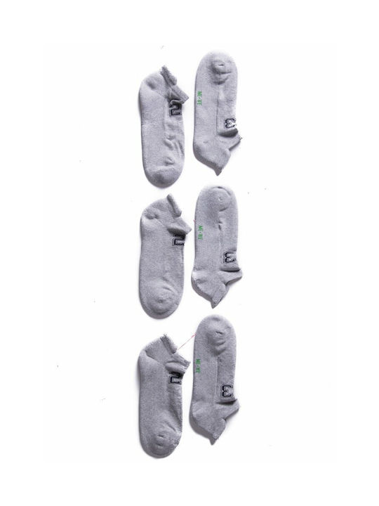 ME-WE Men's Solid Color Socks Gray 3Pack