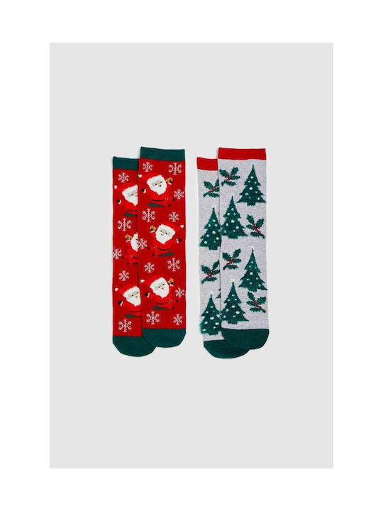 Make your image Γυναικείες Χριστουγεννιάτικες Κάλτσες Πολύχρωμες 2Pack