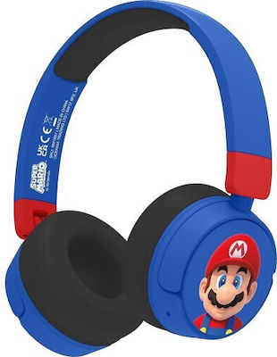 OTL Cuffie Kids Super Mario Wired On Ear Kids' Headphones Red/Blue AUDCUOTL0036