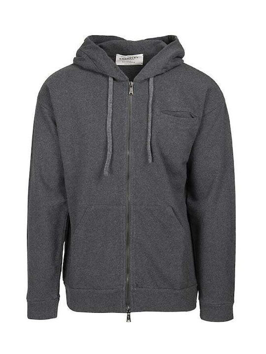 Crossley Men's Sweatshirt Jacket with Hood and Pockets Gray