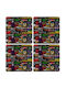 Koupakoupa Wooden Multicolour Coasters 4pcs