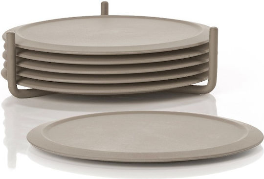 Zone Denmark Rotund Suporturi pentru pahare Plastic Maro 10cm 6buc