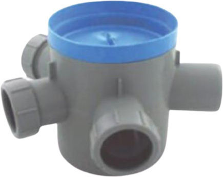 Valsir Plastic Siphon Floor with Output 75mm Gray