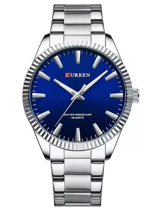 Curren Herrenuhr 44mm Batterie mit Blau Metalla...