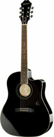 Epiphone Semi-acustic Chitară J-45 EC Studio Chitare acustice cu decupaj Negru