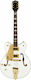 Gretsch Electromatic Електрическа Китара за Левичари ES с HH Конфигурация на Пикапите Snowcrest White