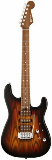 Charvel Electric Guitar Stratocaster with HSH Pickup Configuration 3-Tone Sunburst with Case