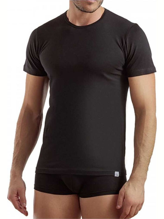 Men's Short Sleeve Undershirt Black