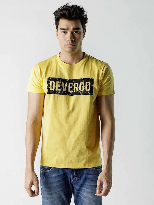 Devergo T-shirt Bărbătesc cu Mânecă Scurtă Galben