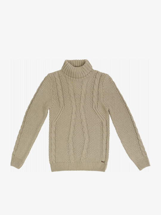Gianni Lupo Langarm-Pullover Beige