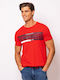 Herrenblusen Kurzarm T-Shirt Rot