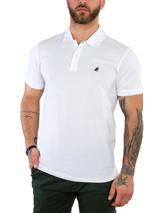 U.S.Grand Polo Club Men's Short Sleeve Blouse Polo White