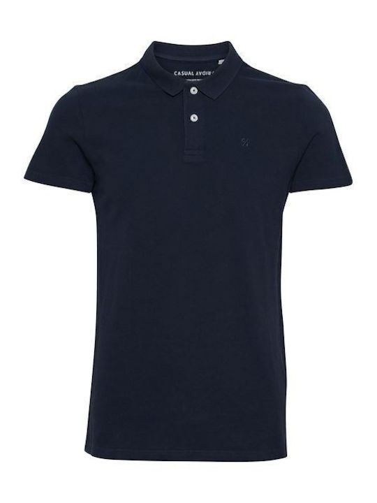 Casual Friday Ανδρικό T-shirt Κοντομάνικο Polo Navy Μπλε