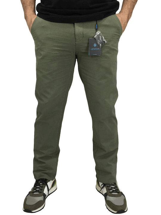 Lexton Pantaloni Chino Kaki
