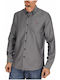 Long-sleeved Cotton Shirt Gray
