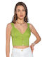Γυναικείο Crop Top με Τιράντες Καλοκαιρινό Πράσινο