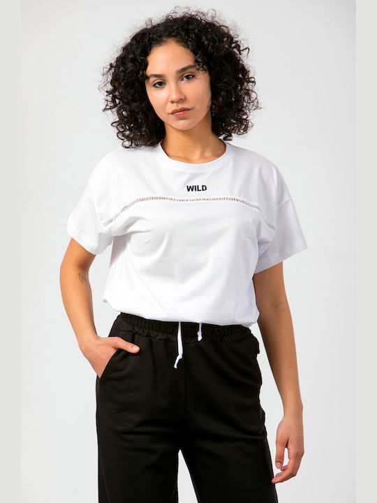 Simple Fashion Damen T-Shirt Weiß