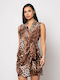 Noobass Summer Mini Dress Brown