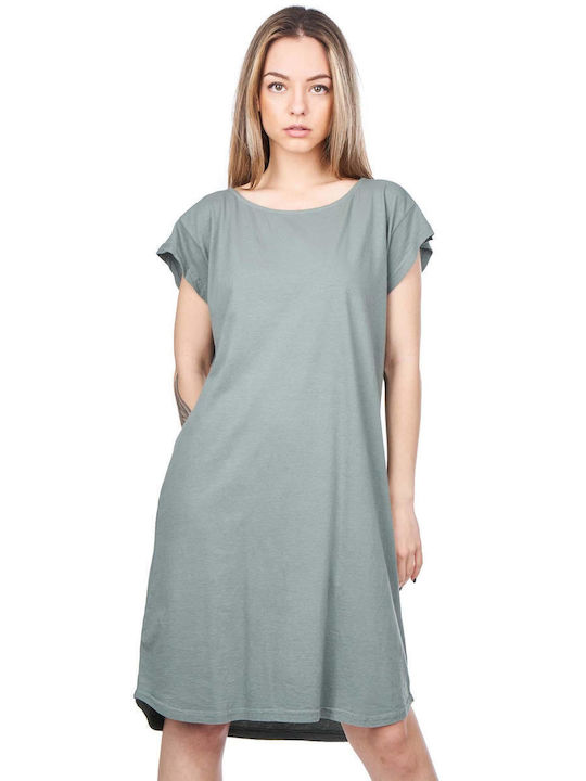 Crossley Summer Midi T-Shirt Dress Khaki