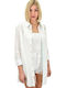 Women's Monochrome Long Sleeve Shirt White