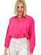Women's Monochrome Long Sleeve Shirt Fuchsia