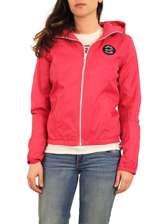 Hollister Women's Short Lifestyle Jacket for Spring or Autumn Fuchsia