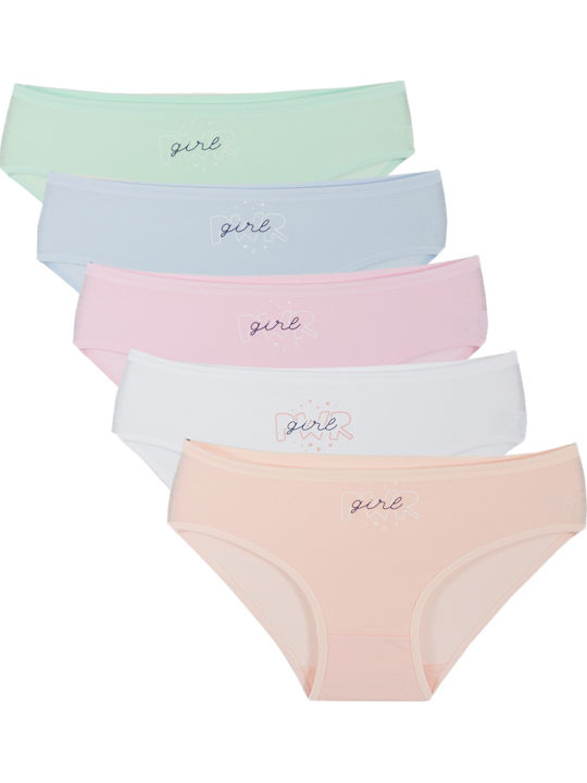 Onurel Σετ Παιδικά Βρακάκια Power Girl multicolor 5τμχ