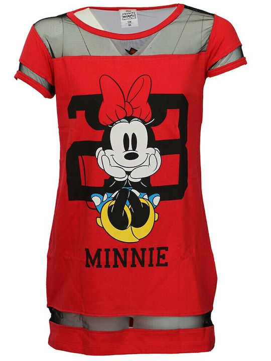 Minnie Kinderkleid Kurzärmelig Rot