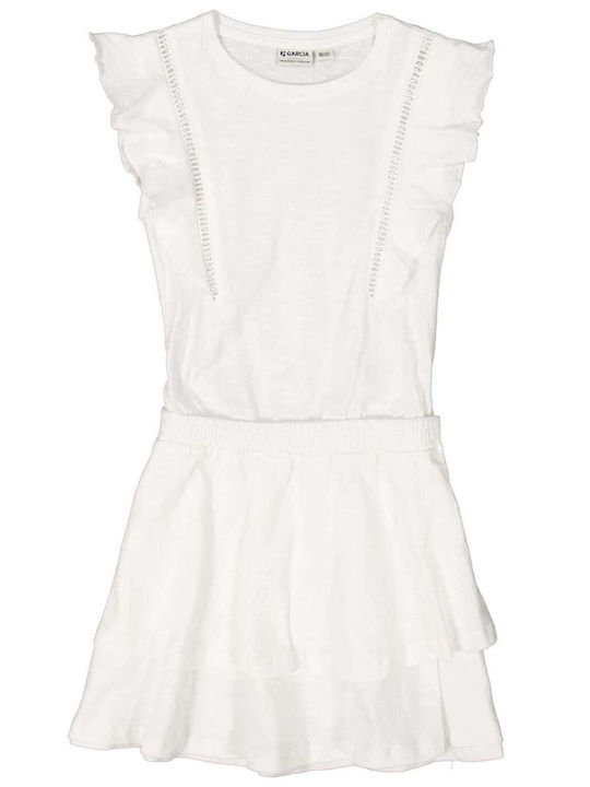 Kinderkleid Ärmellos Weiß