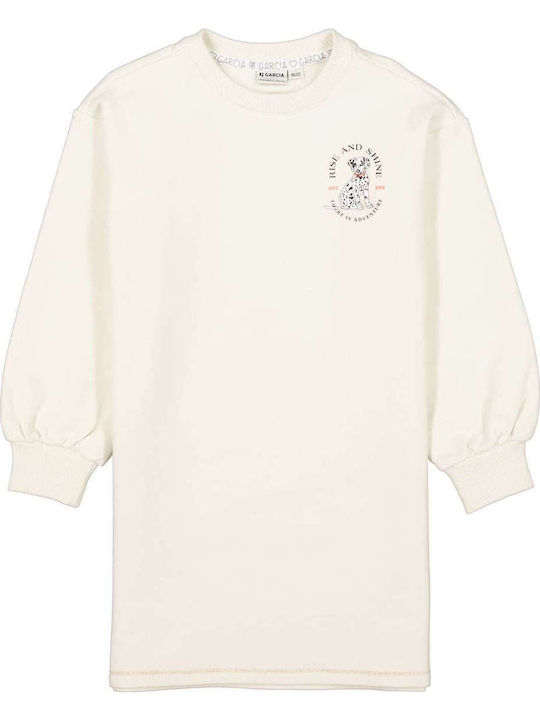 Children's Dress Sweatshirt Long Sleeve Denim Ecru