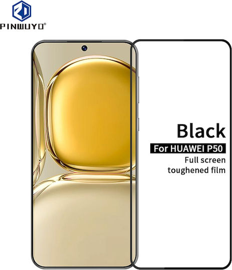 Pinwuyo 2.5D Full Face Tempered Glass Negru (Huawei P50)