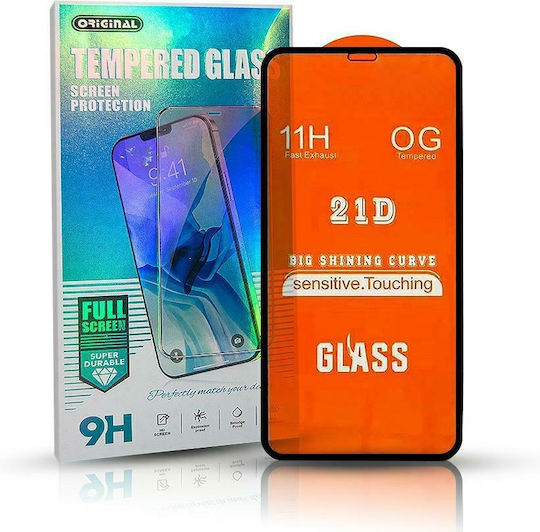 Full Glue Full Face Tempered Glass Black (Realme 8i)
