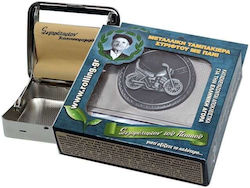 Tou Pappou Printed Cigarette Case Silver