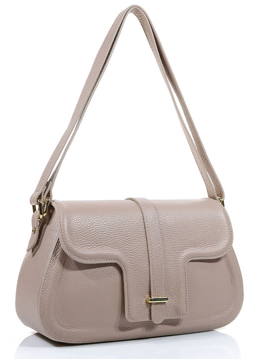 Passaggio Leather Leather Women's Bag Shoulder Beige