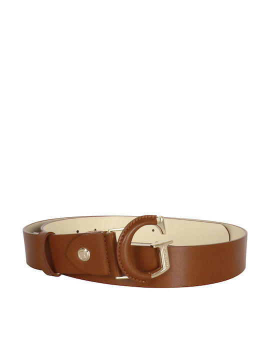 Leather Women's Belt Tabac Brown