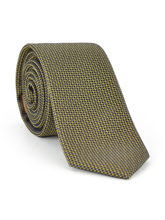 Stefano Mario Herren Krawatte Synthetisch Monochrom in Gelb Farbe
